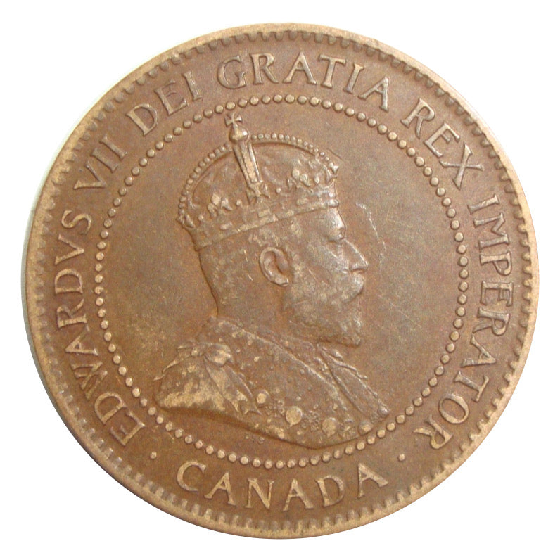 1903 Canada  Large Cent King Edward VII Canadian Penny Copper Coin VG