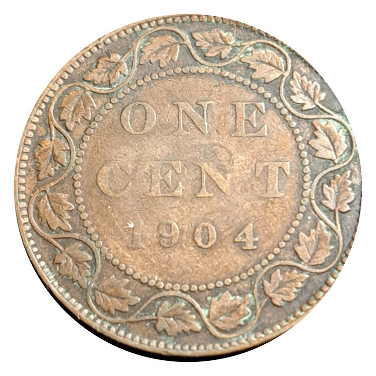 1904 Canada Large Penny Edward VII One Cent Coin VG