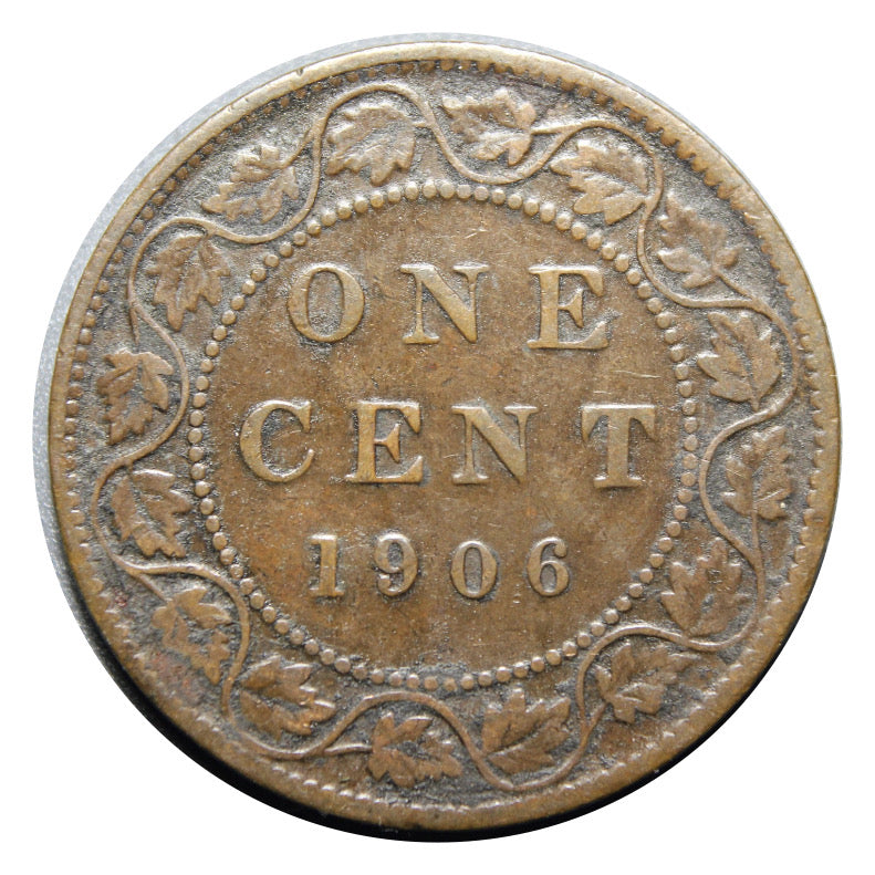 1906 Canada Large Penny Edward VII One Cent Coin VG