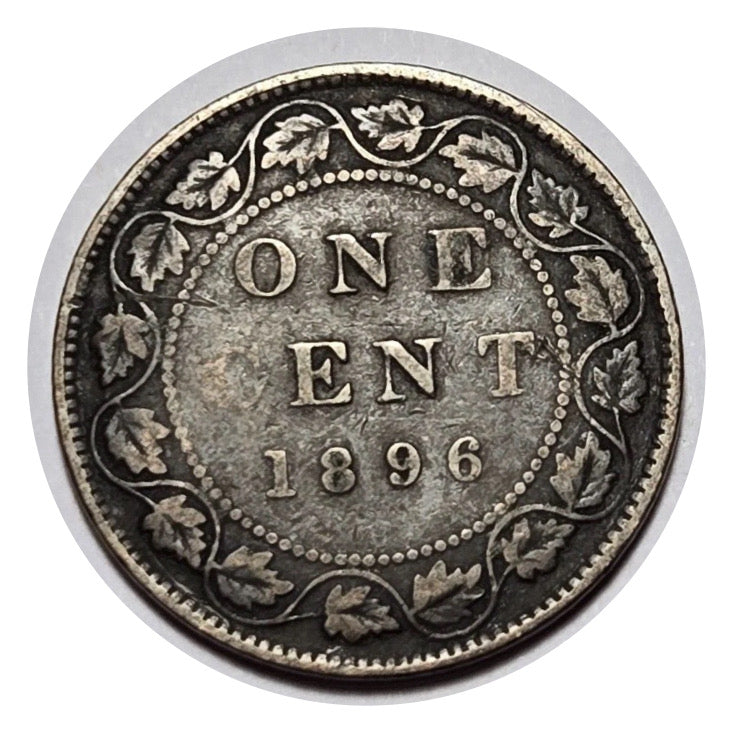 1896 Canada Large One Cent Coin Circulated VG