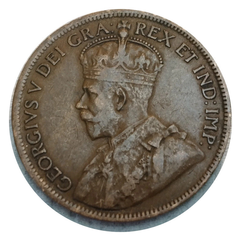 1917 Canada 1 Cent  George V large Penny Coin