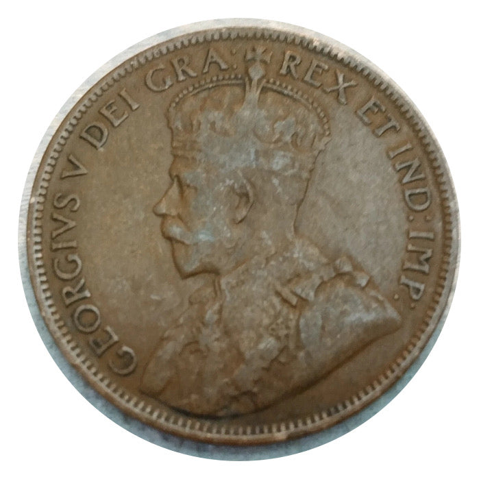 1918 Canada 1 Cent  George V large Penny Coin