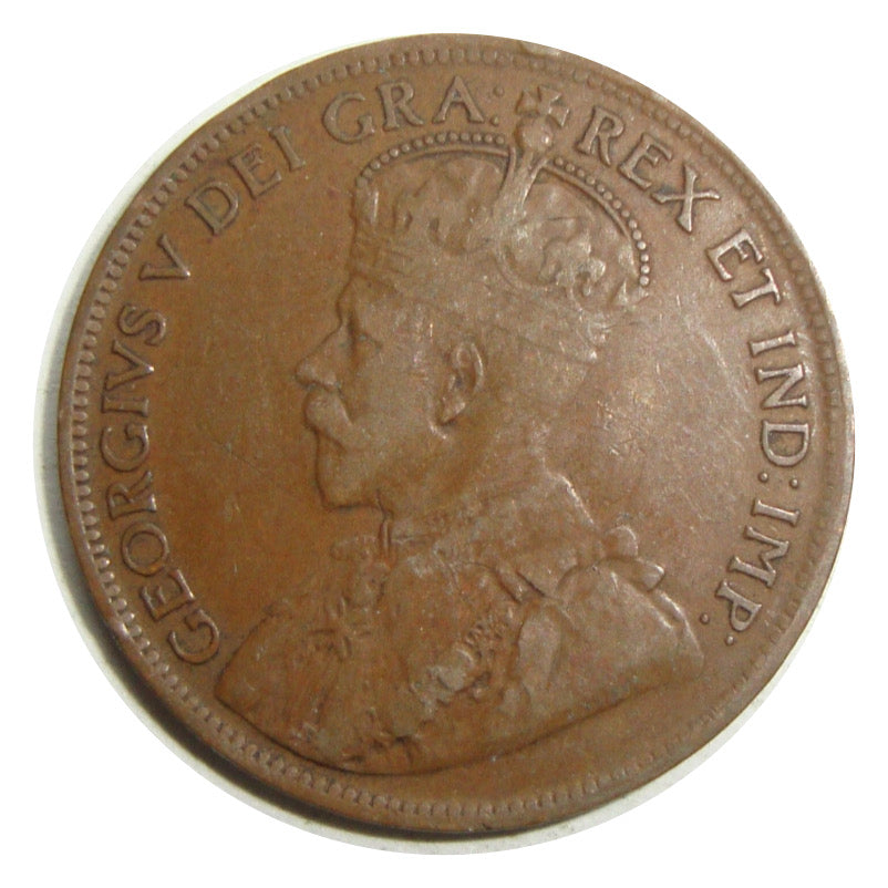 1919 Canada 1 Cent  George V large Penny Coin
