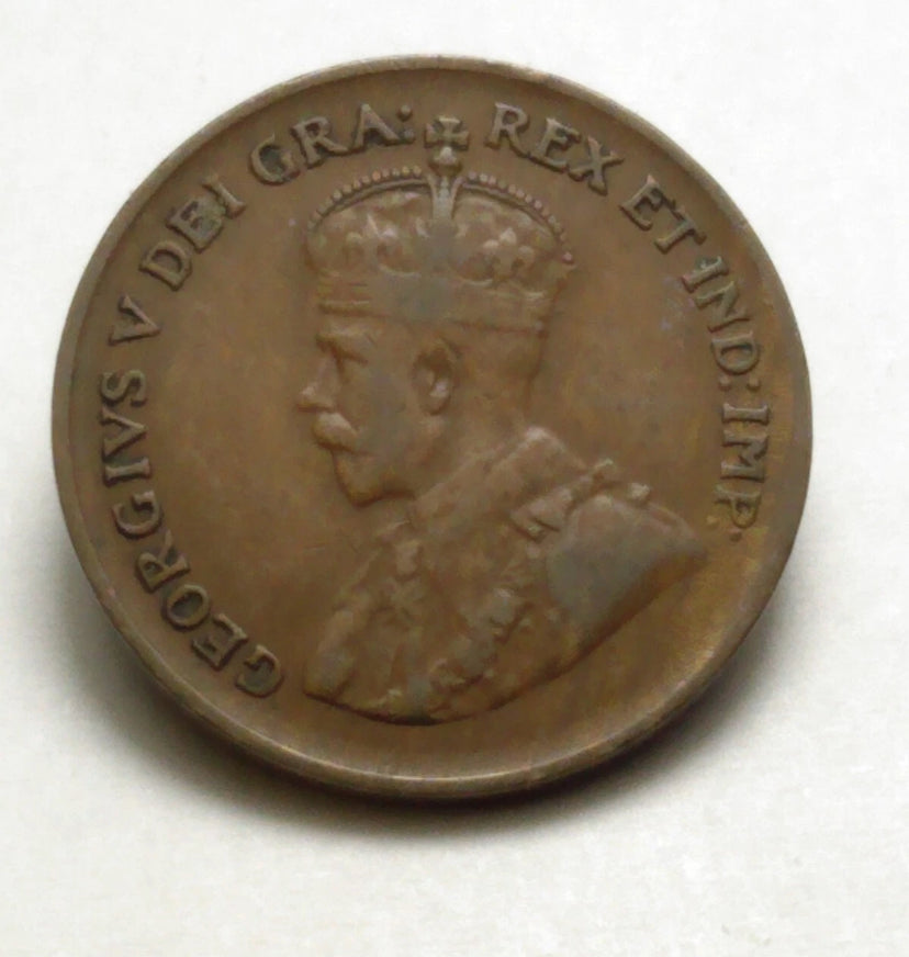 1928 1 Cent Canadian Penny Circulated VF