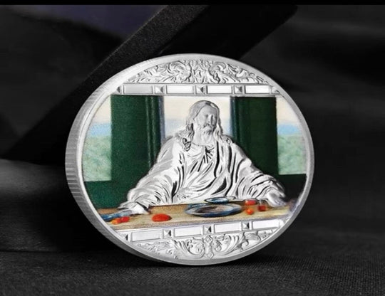 Jesus’ last supper Commemorative Medallion foreign gifts gold and silver plated diamond coins
