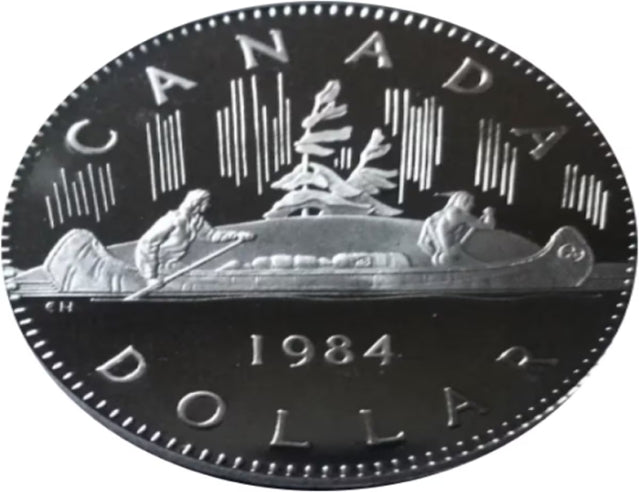 1984 Canada Proof Dollar Nickel Content 1 Canadian Coin Voyageur Elizabeth II