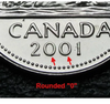 RCM - 2001-p - 5-cent - Proof Like - Uncirculated - Rounded “0” - Variety