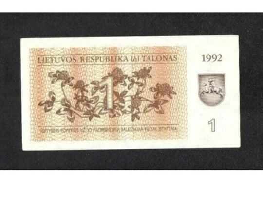 1992 Lithuania banknote 1 UNC