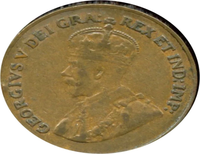Canada 1922 1 Cent Small Penny Coin - Rare Date Clé Petit Cent - Roi George VI Low Mintage***