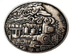 Hobo Coin - forrest train Coin in Protective Plastic Capsule Copper Engraved #TR01