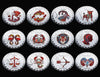 Lucky Coin -12 constellation  Colored in Protective Plastic Capsule Silver Plated