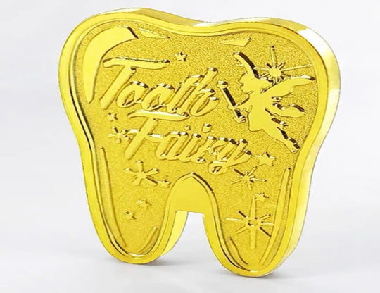 Lucky Coin - Tooth Fairy Craft Gift Coin Colored in Protective Plastic Capsule Silver plated