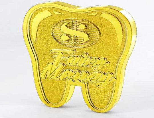 Lucky Coin - Tooth Fairy Craft Gift Coin Colored in Protective Plastic Capsule Silver plated