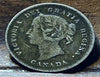 1897 Canada Five 5 Cents Small Silver Circulated Silver Canadian Coin VF
