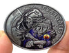 Lucky Coin - “Fear Story” Colored Gift Coin in Protective Plastic Capsule