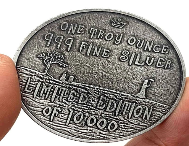 Lucky Coin - “Fear Story” Colored Gift Coin in Protective Plastic Capsule