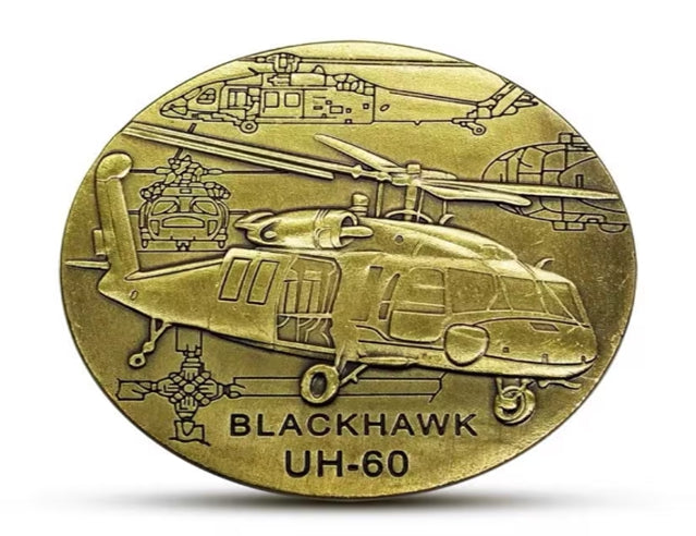 Challenge Coin- Black Eagle helicopter UH-60 military  Challenge Copper Coin