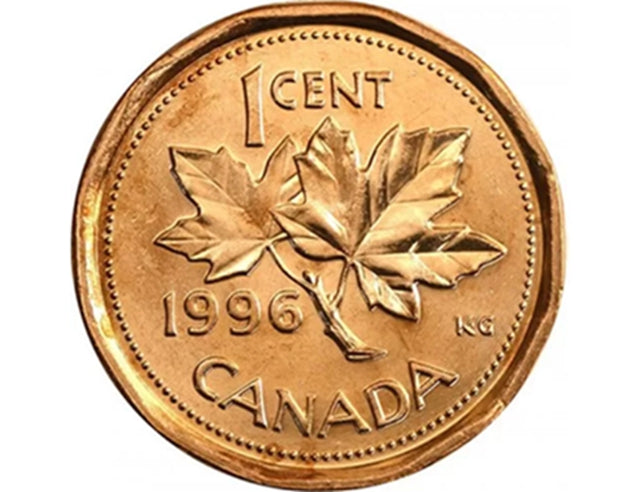 1996 1 Cent Canadian Penny BU von Original Roll