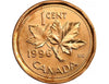 1996 1 Cent Canadian Penny BU von Original Roll