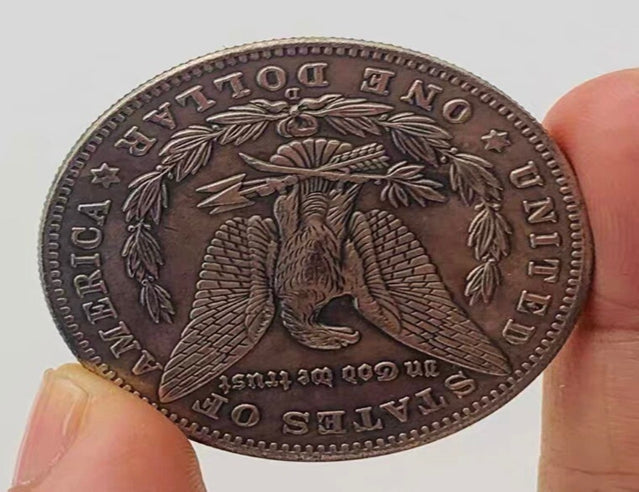 Hobo Coin - Freeze - Craft Gift Coin Colored in Protective Plastic Capsule Silver plated#SK33