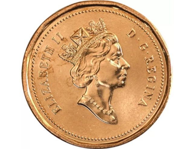 1996 1 Cent Canadian Penny BU von Original Roll