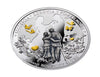 Lucky Coin -Forever Love Craft Gift Coin Colored in Protective Plastic Capsule Silver Plated