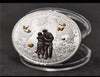 Lucky Coin -Forever Love Craft Gift Coin Colored in Protective Plastic Capsule Silver Plated