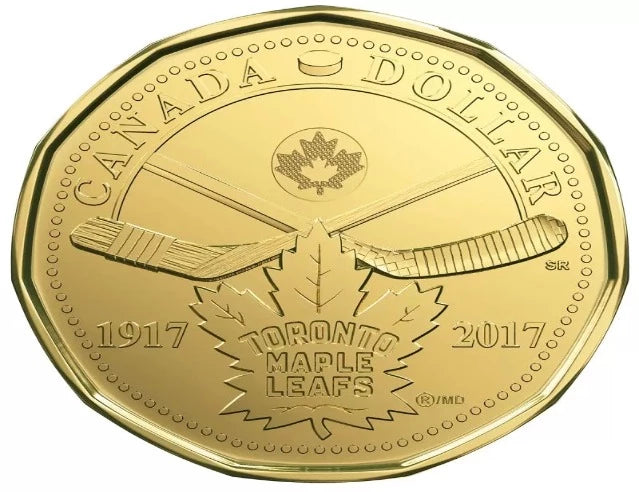 2017 Un dollar canadien 100e anniversaire des Maple Leaf de Toronto, BU