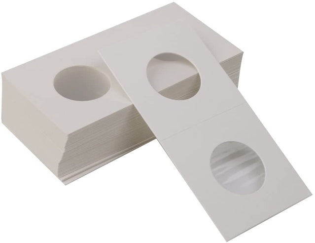 2X2 Cardboard Flip Coin Holder Staple-Type Window17.5mm-40mm ( 50 Flips)