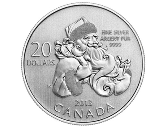 2013 $20 For $20 Santa Pure Silver Coin