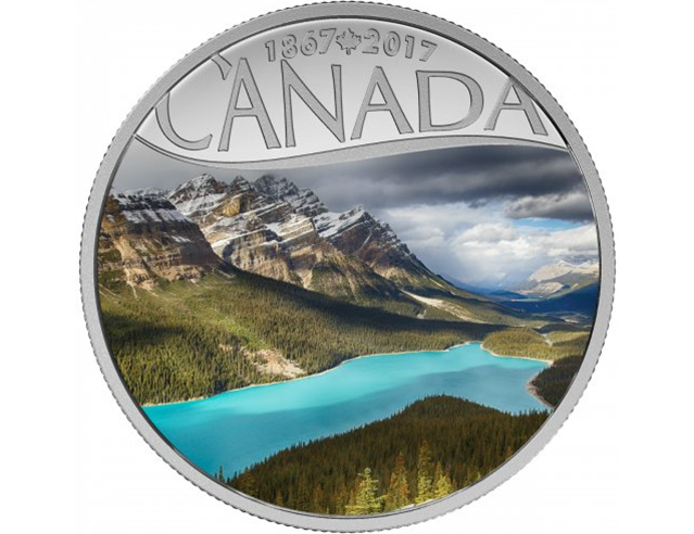 2017 Canadian $10 150th Coin Series - Peyto Lake - 1/2 oz. Pure Silver