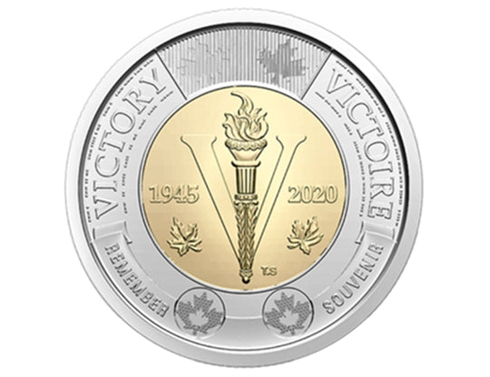 2020Canadian $2 End of the Second World Non-Coloured Toonie Coin BU
