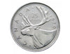 1970 Canadian 25-Cent Caribou Nickel Quarter Coin ( Circulated)