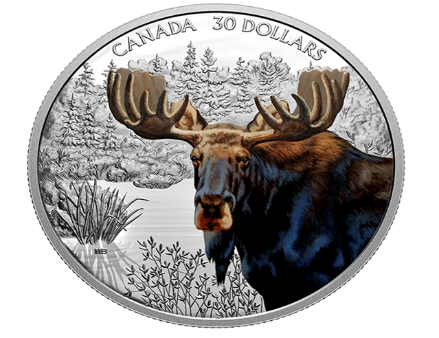 2020 2 oz. $30 Pure Silver Coin – Imposing Icons Series: Moose