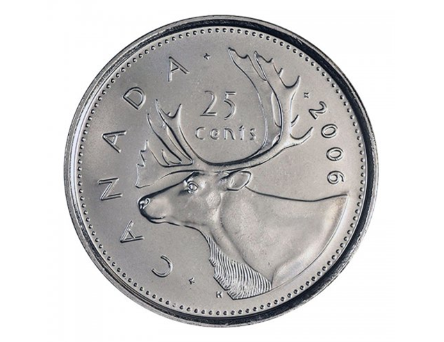 2006-P Canadian 25-Cent Caribou Quarter BU