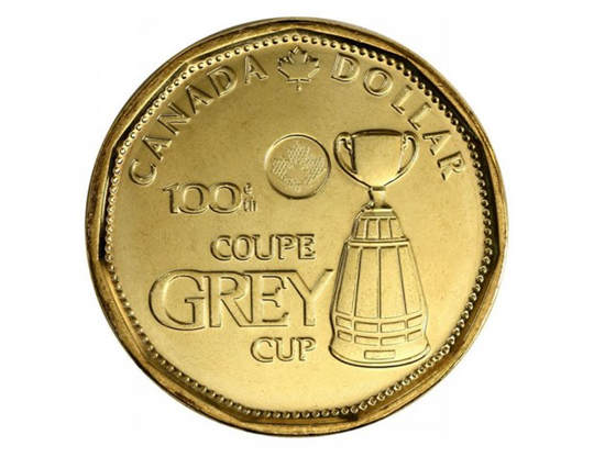 2012 Canadian $1 100th Grey Cup Loonie Dollar Coin BU