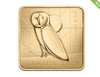 2010 Canadian $3 Wildlife Conservation Series: Barn Owl Sterling Silver Gold-plated Square Coin