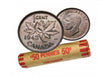1942 Canadian 1-Cent Maple Leaf Twig Penny Coin Roll  Circulated(50 Coins)