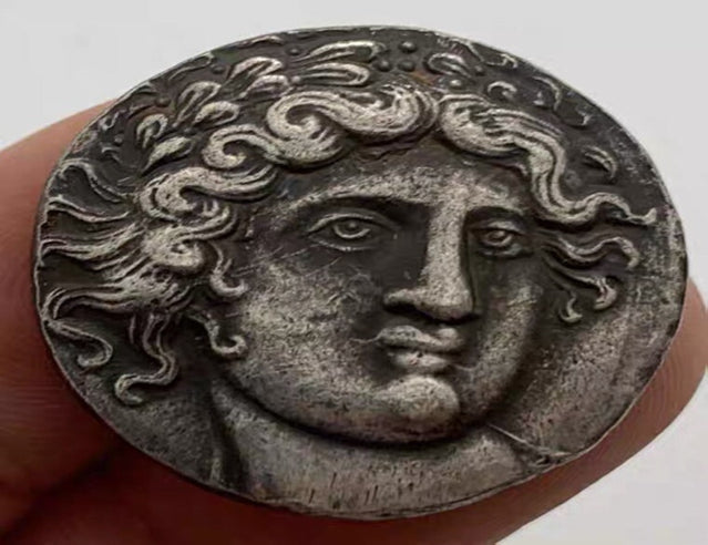 Lucky Coin - Greek coin craft antique  Copper Engraved