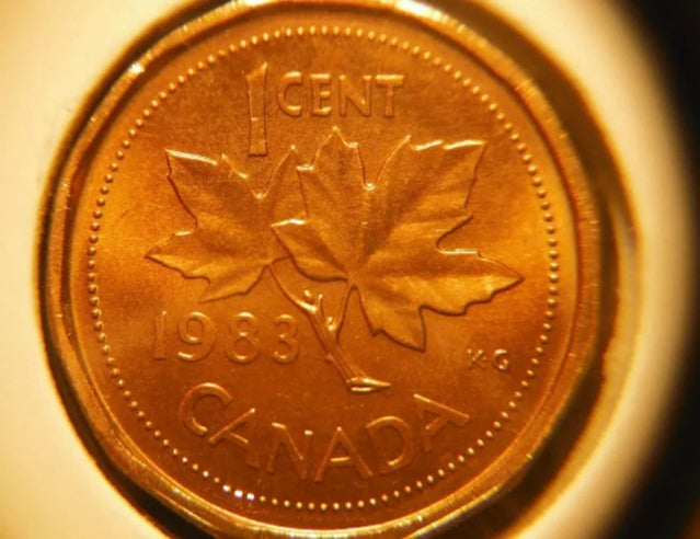 1983 Canadien One Cent Far Perles BU