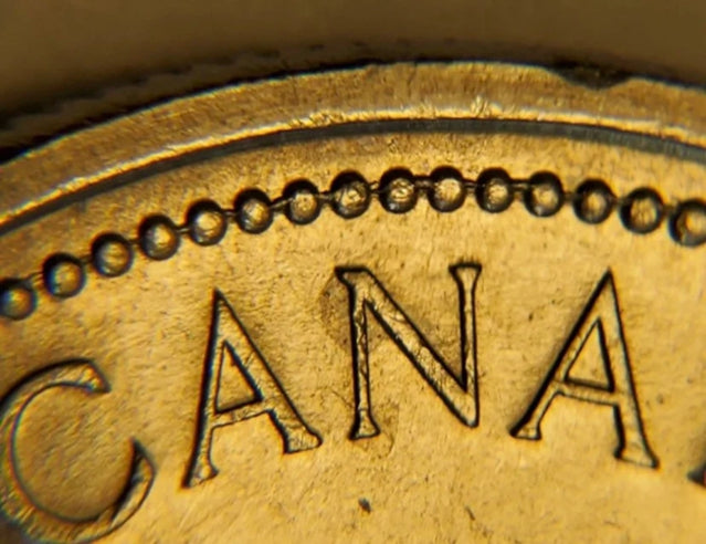 Pièce d'erreur 1973 PEI Perles liées Pièce d'un dollar CANADA
