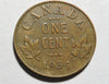 1934 1 Cent Canadian Penny circulé en bon état
