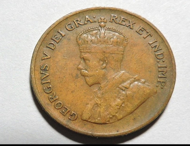 1934 1 Cent Canadian Penny circulé en bon état