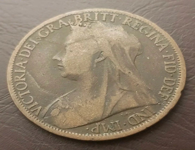 1899 Great Britain Penny Bronze Large Cent Coin UK