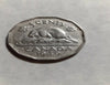 Erreur 1949 Canada 5c Nickel Weak Strike à l'envers
