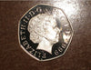 GB England 1999 50 Pence coin Proof nice