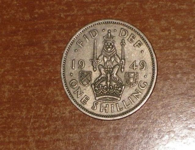 GB England 1949 Scottish Shilling coin Very Fine nice