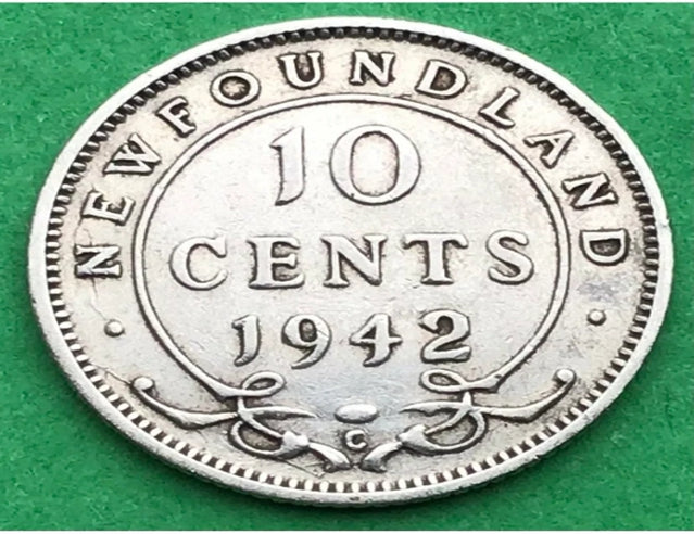 1942 C Newfoundland 5 cent VF