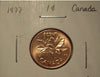 Canada Elizabeth II 1977 Doublé Arrière de la Tête et du Cou Petit Cent - BU