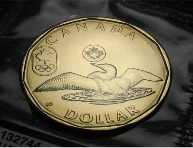 Error Canada 2014 1 Lucky Loonie BU Original Mint Sealed - Die Chip on A Error